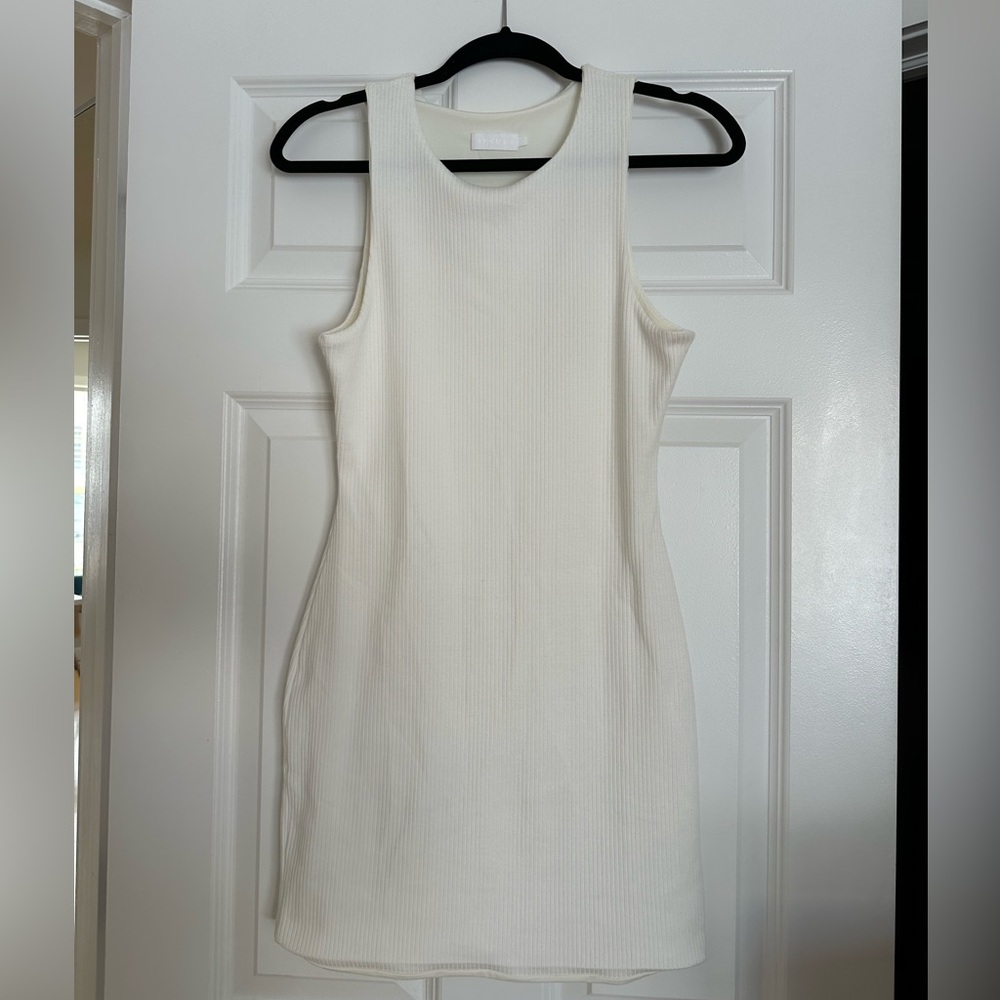 Meshki cream ivory mini dress